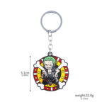 One Piece Luffy Straw Hat Keychain Rotatable Zoro Skull Metal Pendant Role-Playing Decorative Accessories Fan Jewelry Gift
