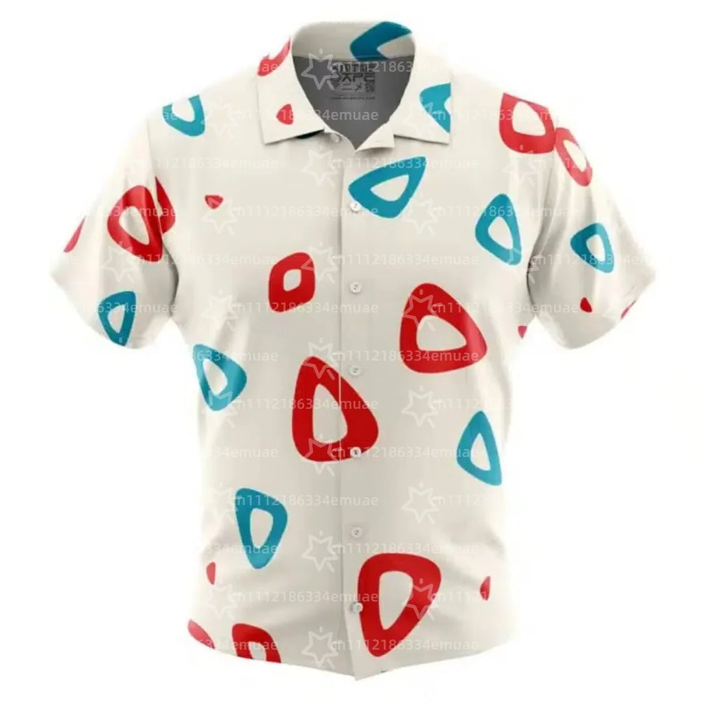 2026 SUMMER New Snorlax Hawaiian Shirt Tropical Anime Aloha Shirt Summer Sports Men's T-Shirt Children's Clothing Tee Y2k Woman