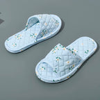 Indoor Slippers Soft Cotton Floral Floor Shoes Fashion Flower Slippers Antislip Home Slippers Bedroom Shoes