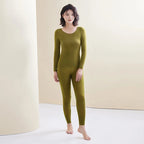 1 Set Sexy Women's Thermal Underwear Winter Clothes Seamless Thick Warm Lingerie Women Thermal Clothing Set Woman 2 Pieces