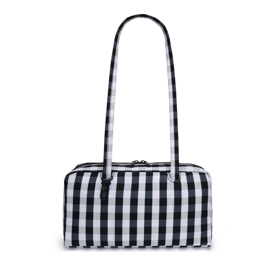 Nylon Tote Bag Bowler Bag Women Shoulder Purse with Keychain Clip, Lightweight Zipper Handbag Daily Work Travel Gym Gift for Mum