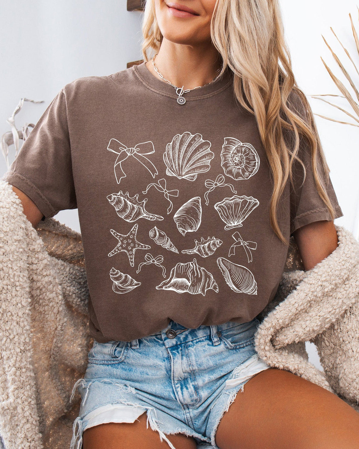 Seashell Lake Beach Comfort Colors Shirt – Mountain Hiking Camping Vacation Nature Graphic