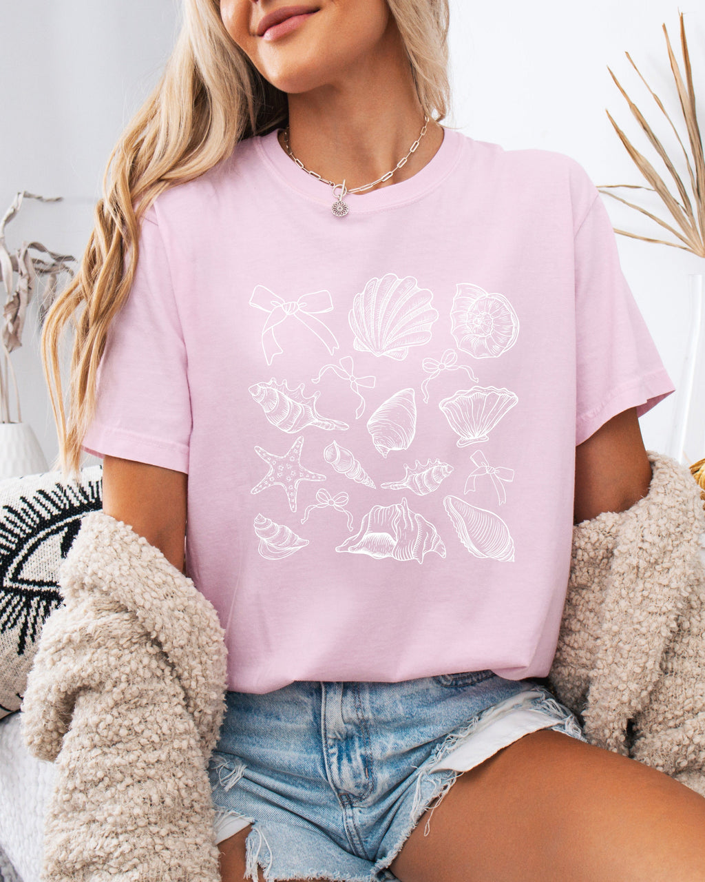 Seashell Lake Beach Comfort Colors Shirt – Mountain Hiking Camping Vacation Nature Graphic