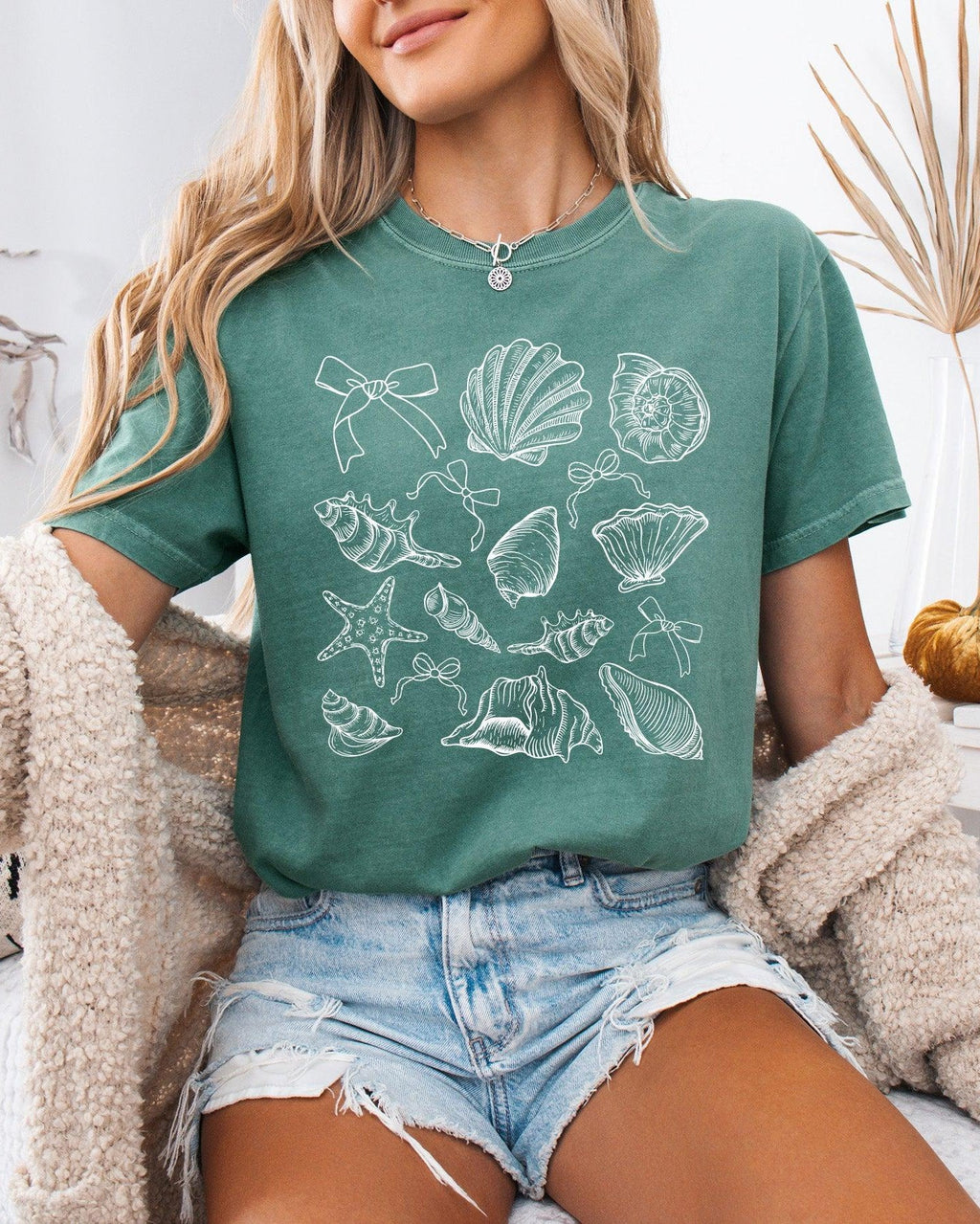 Seashell Lake Beach Comfort Colors Shirt – Mountain Hiking Camping Vacation Nature Graphic