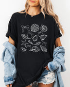 Seashell Lake Beach Comfort Colors Shirt – Mountain Hiking Camping Vacation Nature Graphic