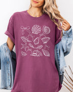 Seashell Lake Beach Comfort Colors Shirt – Mountain Hiking Camping Vacation Nature Graphic