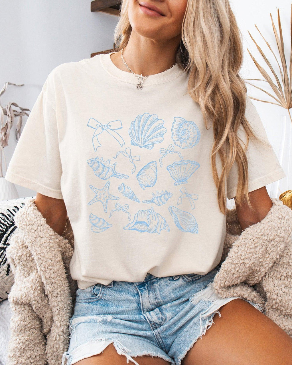 Seashell Lake Beach Comfort Colors Shirt – Mountain Hiking Camping Vacation Nature Graphic