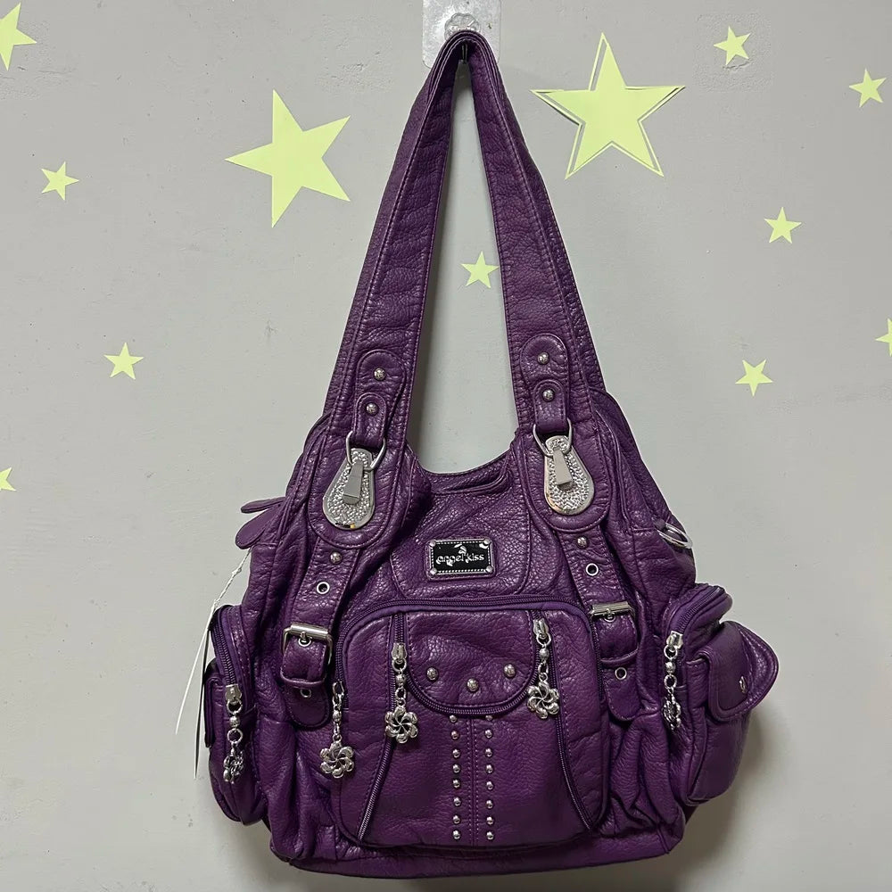 Bag Women Fashion Handbags Women Shoulder Bags PU Leather Handbag Female Satchel Shoulder Purse Bag Bolsa Feminina