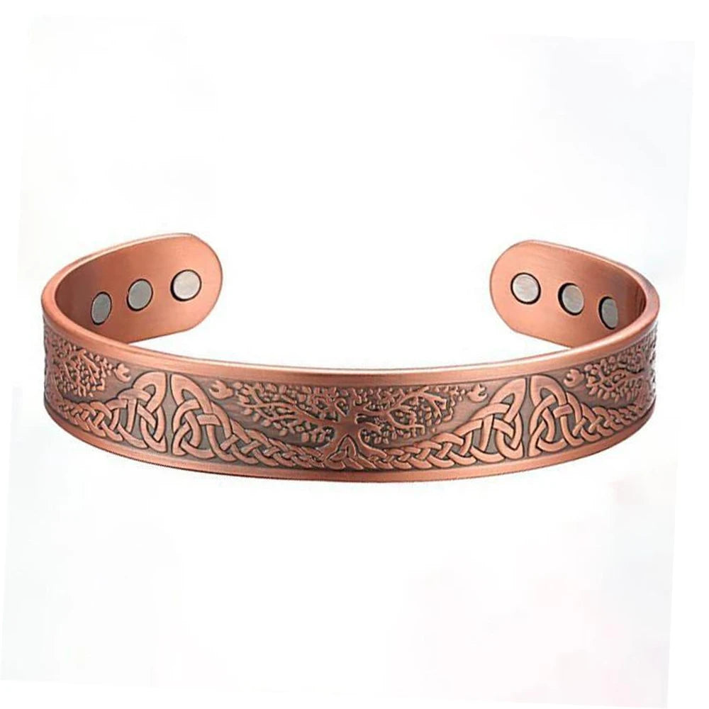 Vintage European and American Style Magnetic Energy Wristband Bracelet, Antique Copper Magnetic Trendy Accessory