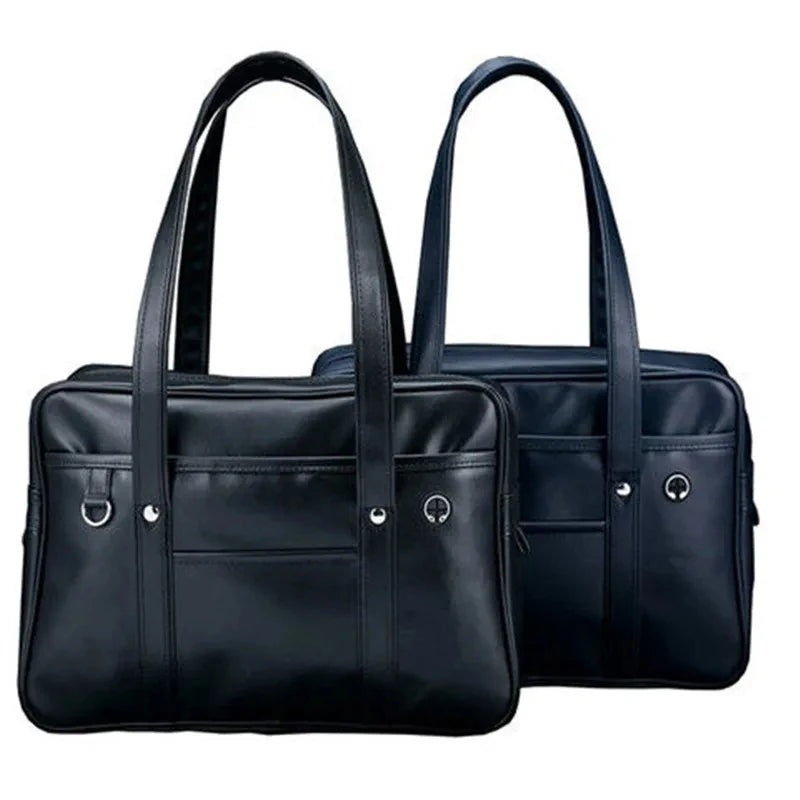 schoolbag PU leather japanese wide application japanese handbag large capacity waterproof