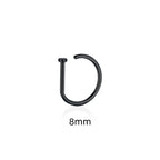 Women Men Fake Piering Nose Ring Earrings Fashion punk Non Piercing Nose Clip Stainless Steel Perforation Septum Body Jewelry