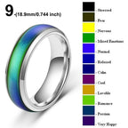 1pc Stainless Steel Mood Ring Changing Color Rings Emotion Feeling Temperature Ring For Women Men Couples Rings Fashion Jewelry