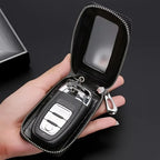 Car Key Case Key Protector Smart Key Chain Coin Holder Metal Hook And Keyring Wallet Retro Bag For Auto Remote Key Fob
