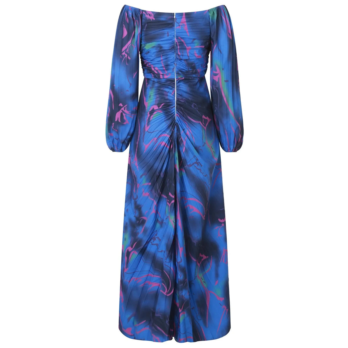Ladies Gathering Long Sleeved Dress Pleated Slim Evening Party Dress For Women Chic Gala Graduation Dresses Vestidos Para Mujer