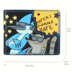 Cartoon Leather Wallet for Men |   Boy's Wallet |   "Those Who Hate Will Hate" Embroidery |   Ideal Choice for Holiday Gifts