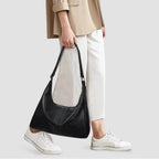 Hobo Shoulder Bags for Women Soft Vegan Leather Shoulder Handbag Versatile Large Capacity Tote Underarm Shoulder Bag Purses ﻿