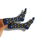 Navy Gold Mixed Socks 4 Pack -A