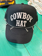 Silver Cowboy Boot Trucker Hat Chain
