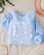 Sketched Mountain Nature Comfort Colors Garment-Dyed Sweatshirt – Camping & Hiking Outdoor Graphic