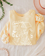 Sketched Mountain Nature Comfort Colors Garment-Dyed Sweatshirt – Camping & Hiking Outdoor Graphic