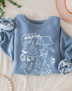 Sketched Mountain Nature Comfort Colors Garment-Dyed Sweatshirt – Camping & Hiking Outdoor Graphic