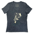 Snap Cat Womens V-neck T-shirt