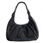 Sophia Full-grain Pebbled Leather Hobo Shoulder Bag for Women