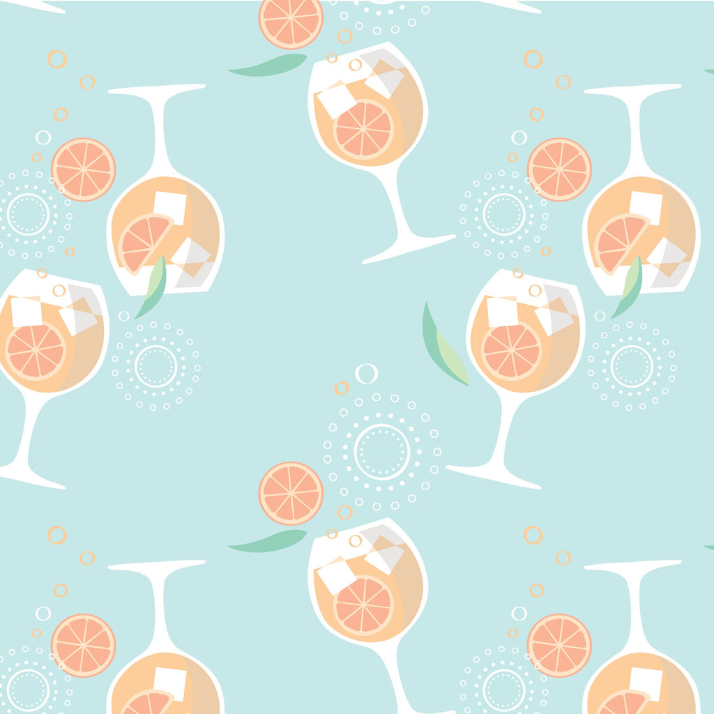 Amalfi Coast Spritz Seafoam Crib Sheet