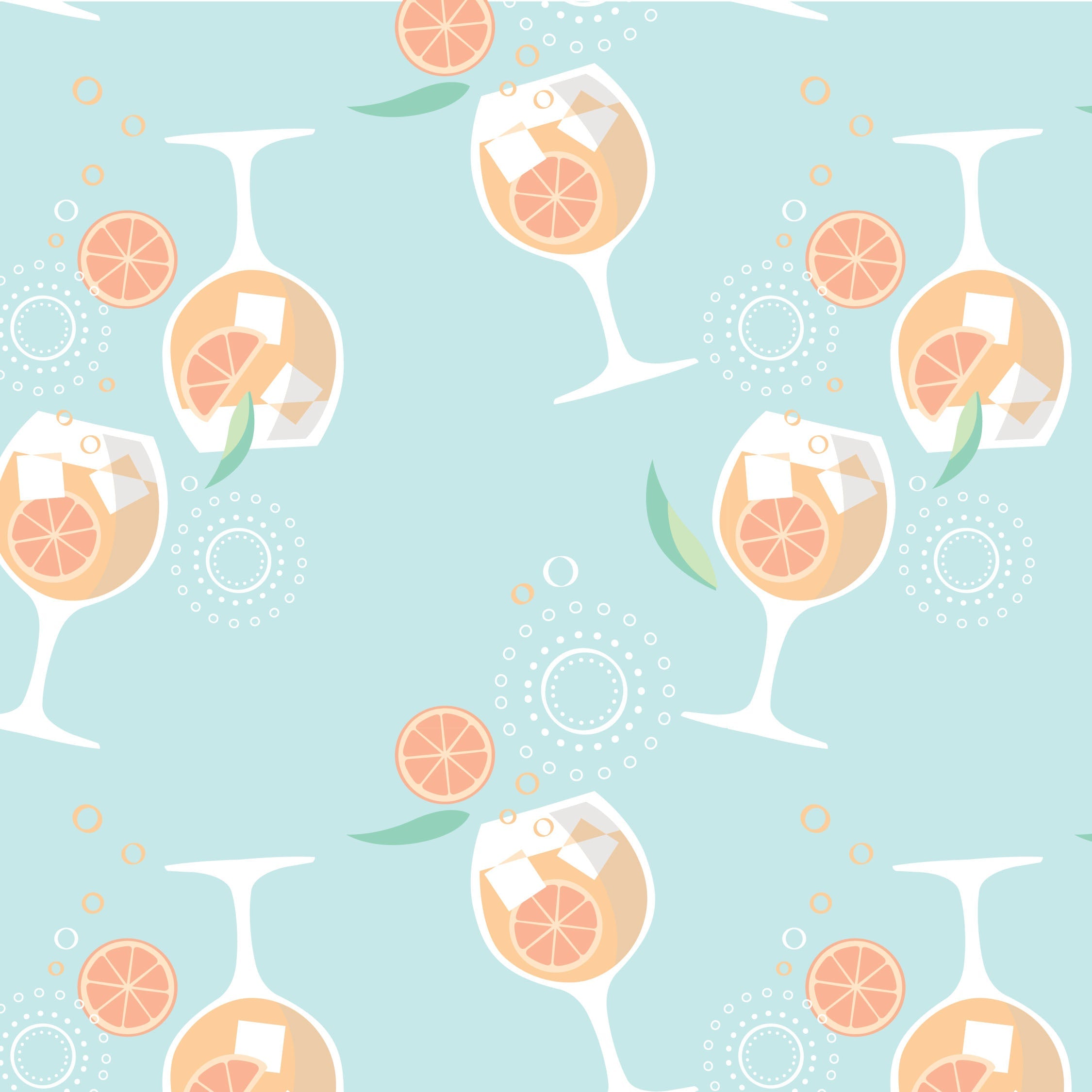 Amalfi Coast Spritz Seafoam Crib Sheet