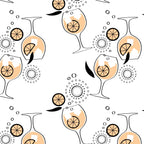 Amalfi Coast Spritz White Crib Sheet