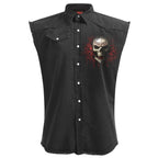 Spiral - GAME OVER - Sleeveless Stone Washed Worker Black - L