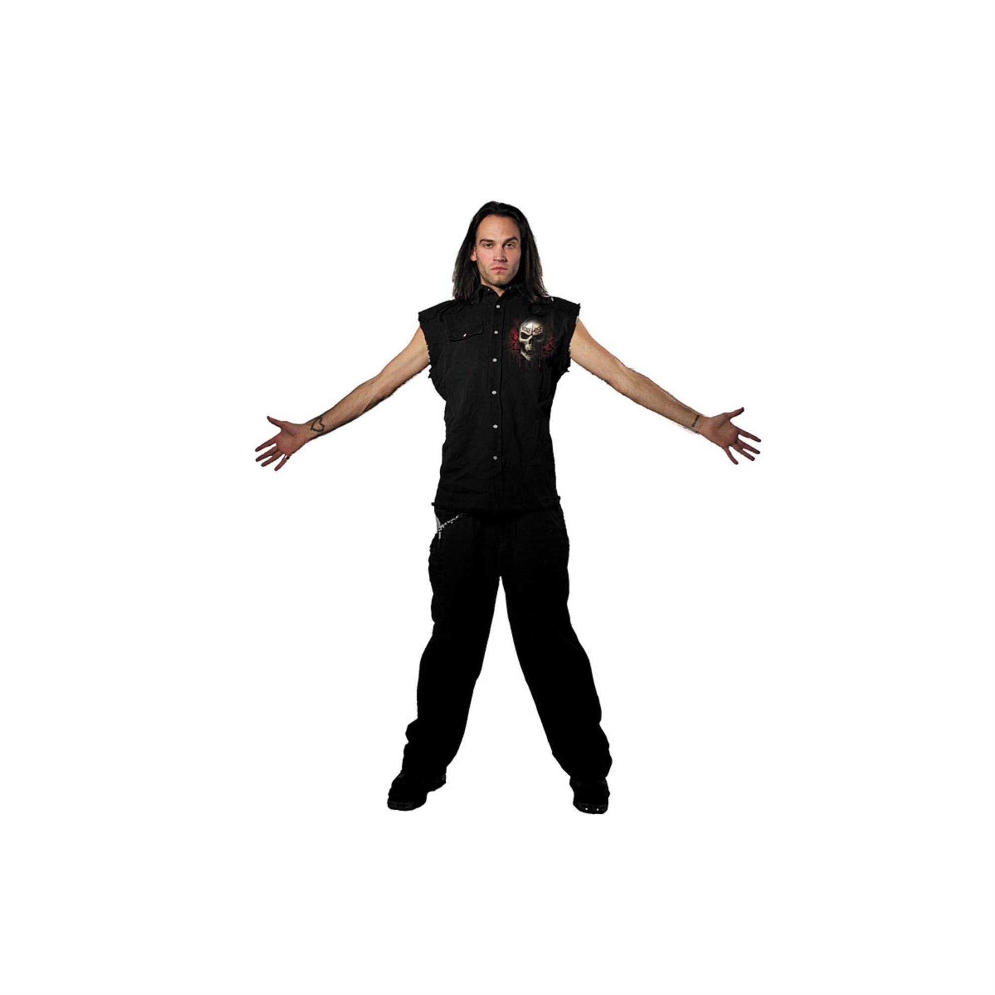 Spiral - GAME OVER - Sleeveless Stone Washed Worker Black - L