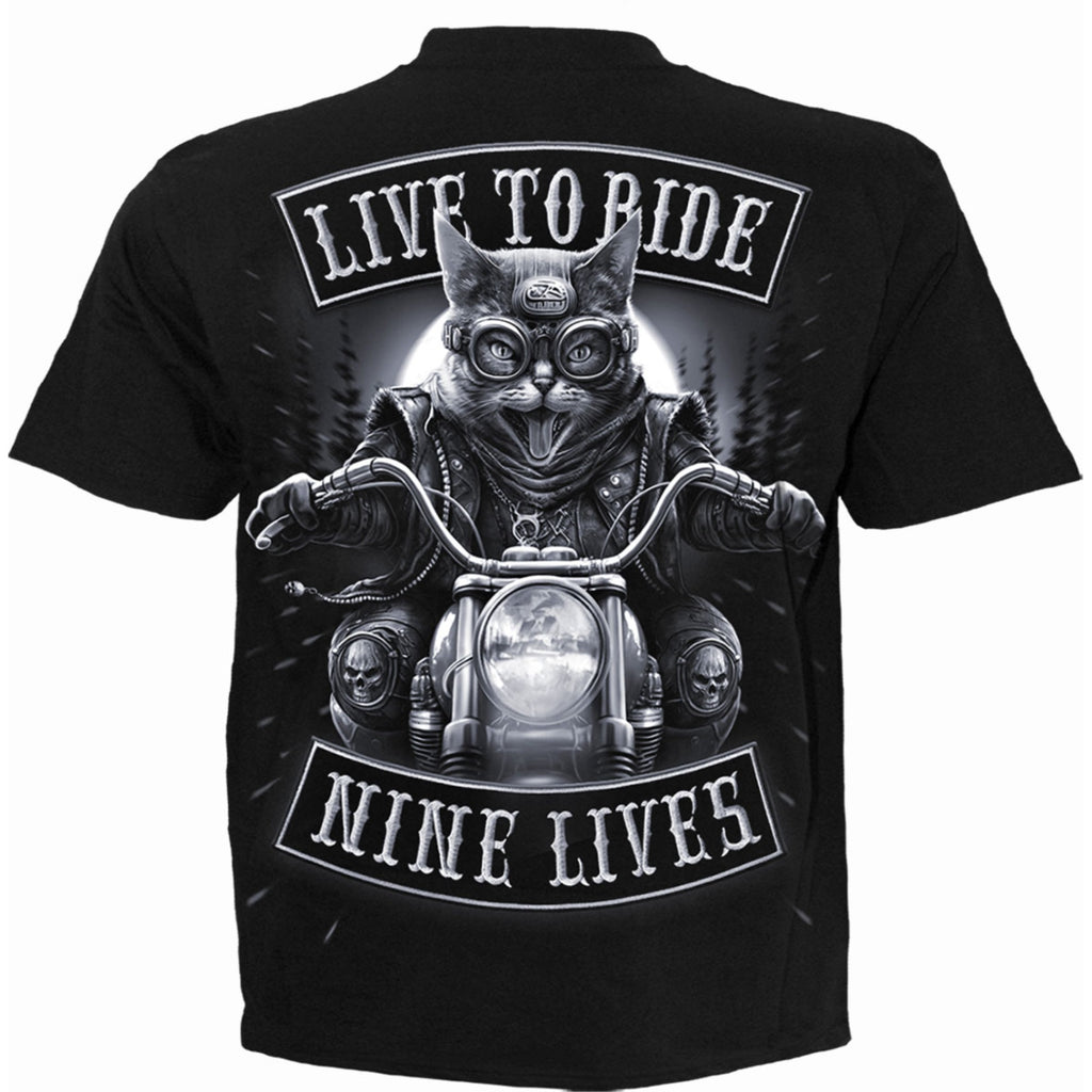 Spiral - NINE LIVES - T-Shirt Black - XXL