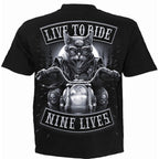 Spiral - NINE LIVES - T-Shirt Black - XXL