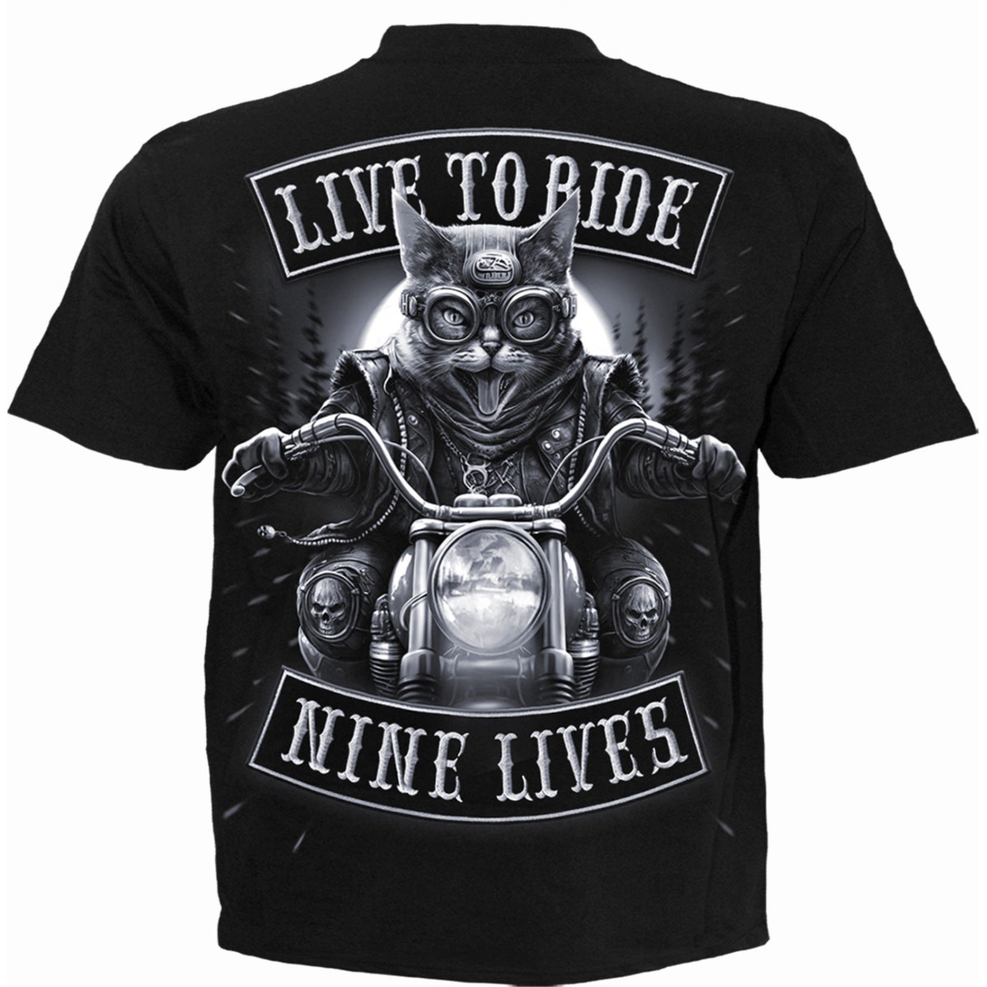 Spiral - NINE LIVES - T-Shirt Black - XXL