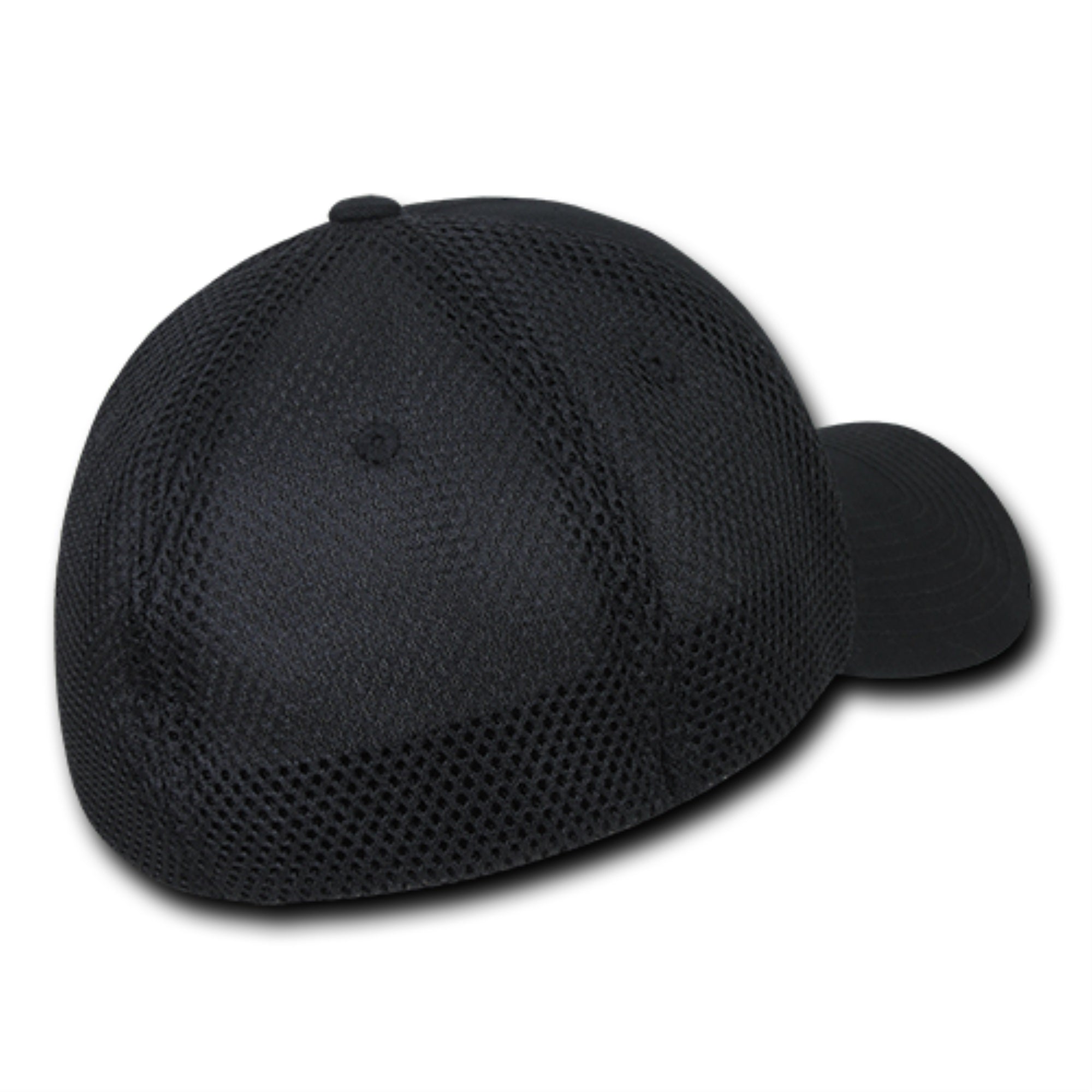 Embroidered Air Mesh Flex Caps,USA,Black