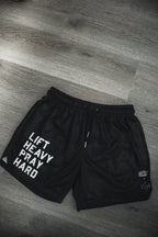 Men's Mesh Lifestyle Shorts | 5.5"- Lift Heavy Pray Hard Black