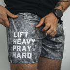 Men's Mesh Lifestyle Shorts | 5.5"- Lift Heavy Pray Hard Deadwood
