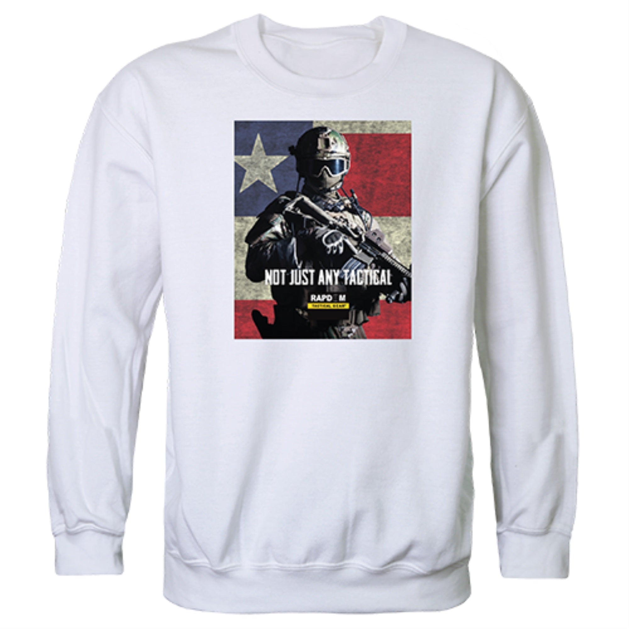 Graphic Crewneck, Not Just Any, White, L