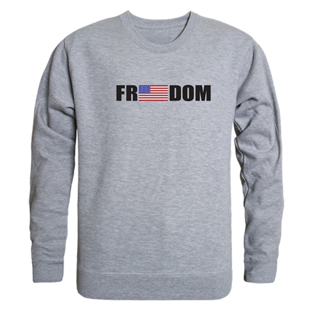 Graphic Crewneck, Freedom, H.Grey, 2X