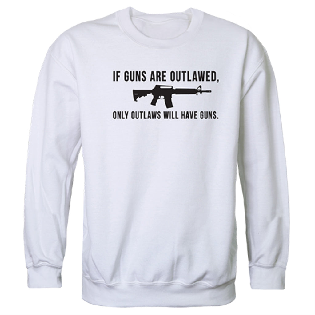 Graphic Crewneck, Outlawed, White, S