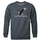 Graphic Crewneck, Live Free, H.Char, L