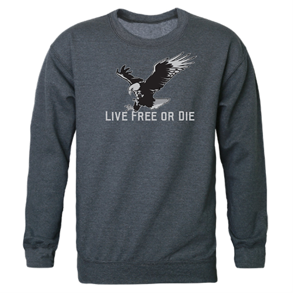 Graphic Crewneck, Live Free, H.Char, XL