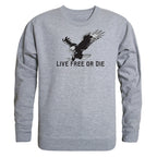 Graphic Crewneck, Live Free, H.Grey, 2X