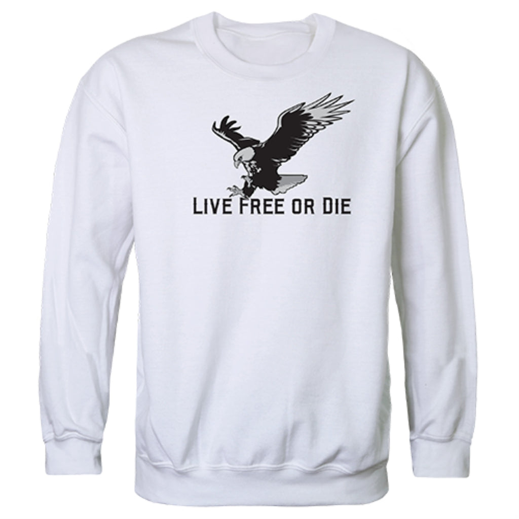 Graphic Crewneck, Live Free, White, L