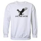 Graphic Crewneck, Live Free, White, 2X