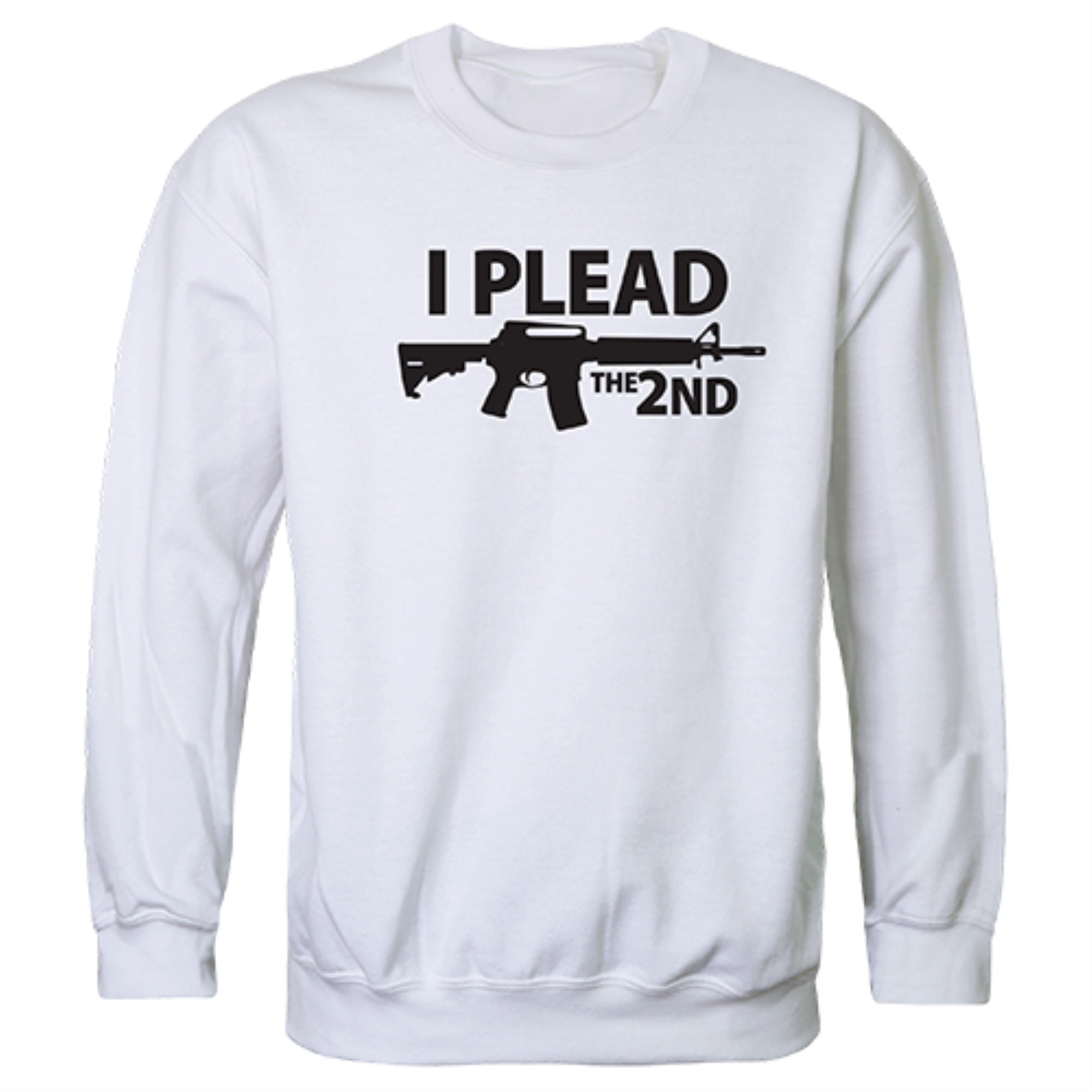 Graphic Crewneck,I Plead the 2nd, White, L
