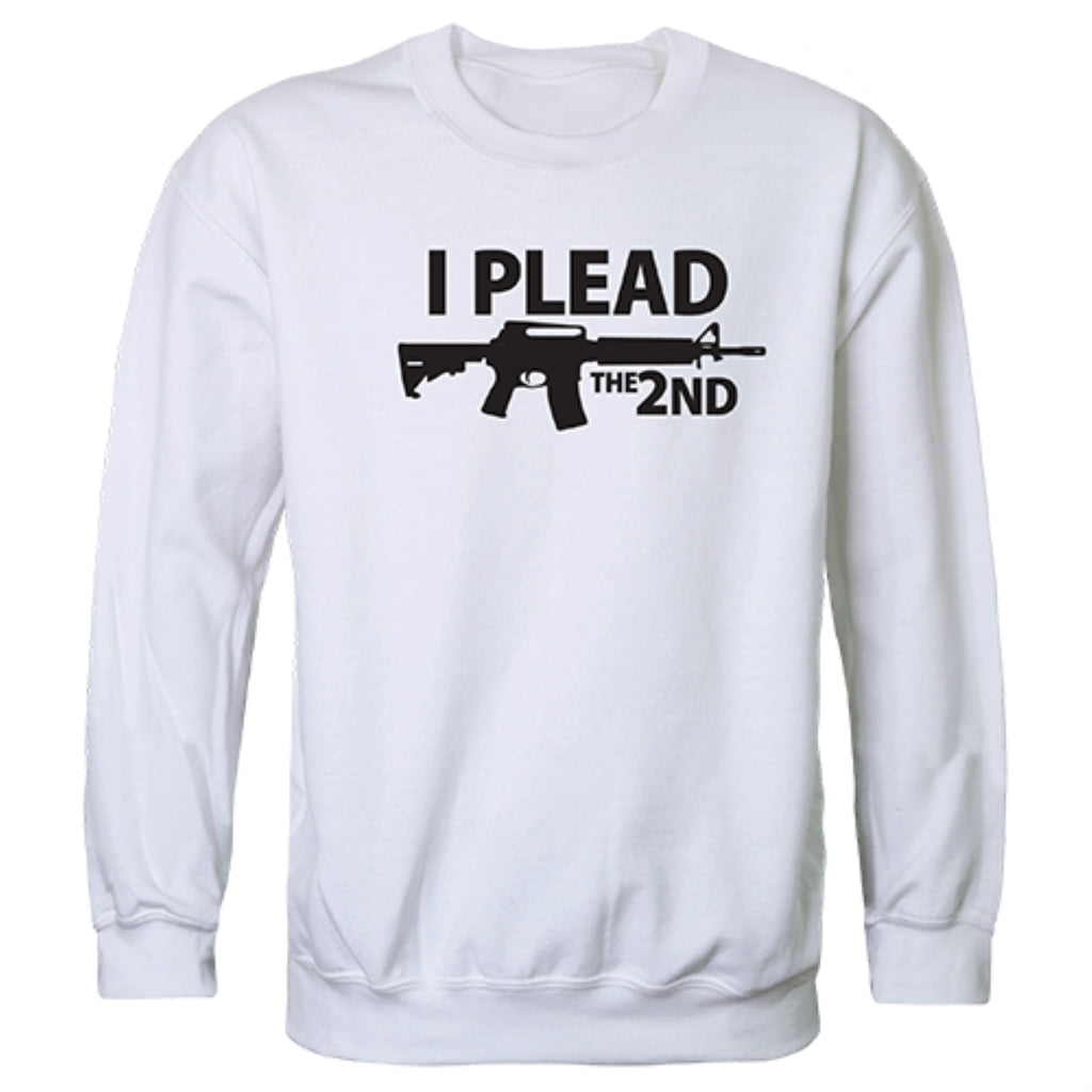 Graphic Crewneck,I Plead the 2nd,White, XL