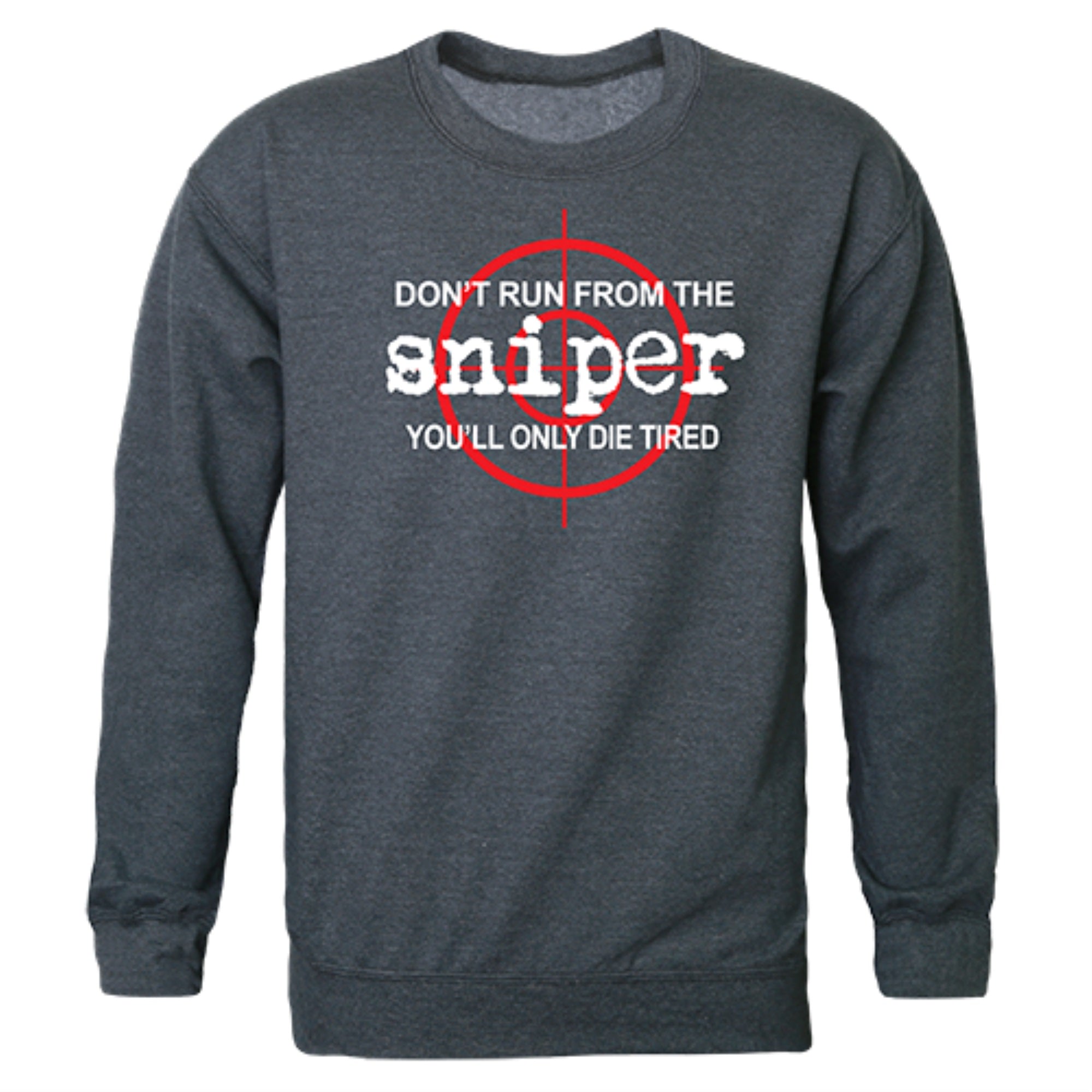 Graphic Crewneck, Sniper, H.Char, 2X