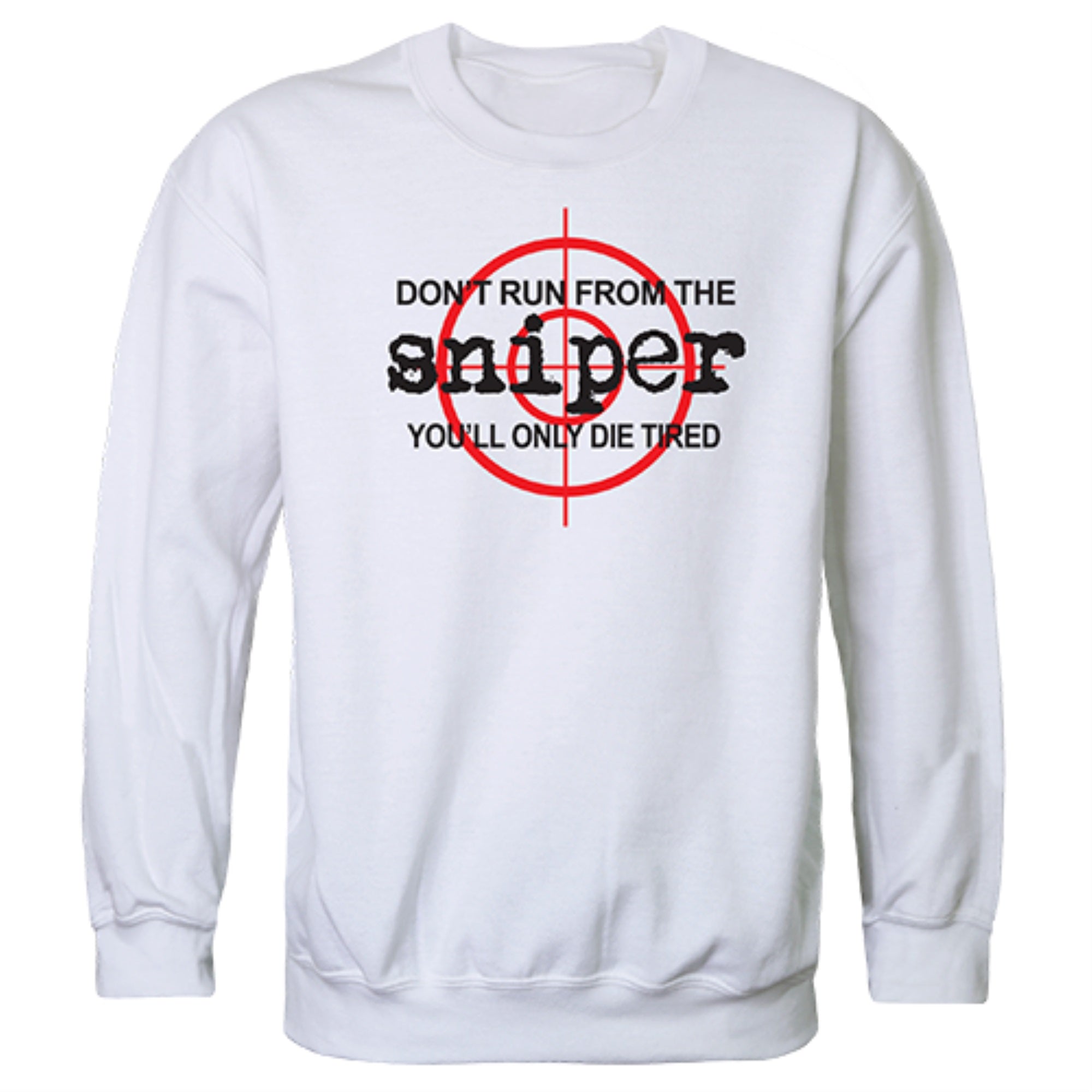 Graphic Crewneck, Sniper, White, L